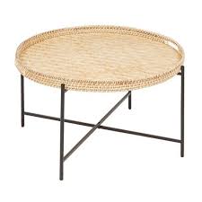 Larissa Natural Black Tray Coffee Table In 2020 Coffee Table Wicker Coffee Table Black Tray