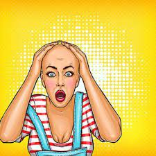 Vector Pop Art Shocked Girl After Chemotherapy Or Bad Haircut B Woman Pop Illustration Png And Vector With Transparent Background For Free Download Vector Pop Pop Art Pop Illustration
