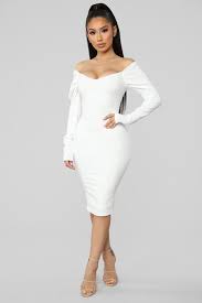 Dress shirt, dress slacks is fine for lunch, but, dinner should be tie and jacket. Dinner Party Off Shoulder Midi Dress White Dresses Fashion Nova