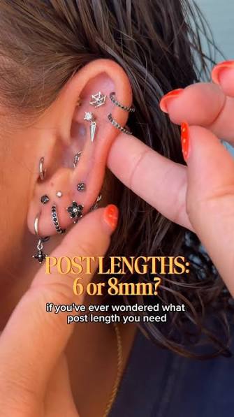 A little tip for your next pick! 🤫 , How to choose between 6mm & 8mm., ·,  ·, ·, #EarringTips #PerfectFit #PiercingGuide #fypageシ #ericajewels