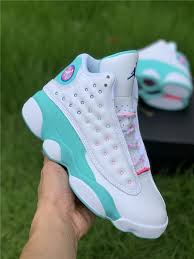 2020 Air Jordan 13 Gs Aurora Green For Girls 439358 100 In 2020 Jordan Shoes Girls Air Jordans Green Shoes