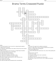 If you are looking for other crossword clue solutions simply use the search functionality in the sidebar. Drama Terms Crossword Puzzle Wordmint