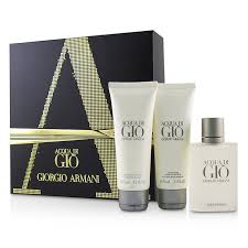 Acqua di gio by giorgio armani eau de toilette 3.4 fl for men. Giorgio Armani Acqua Di Gio Pour Homme Gift Set For Men 100ml Edt After Shave Balm Shower Gel Faureal