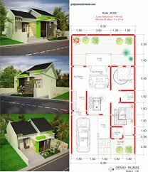 10 inspirasi desain rumah 2 lantai. Denah Rumah 1 Lantai Type 65 Lebar 8 Meter Jasa Desain Rumah