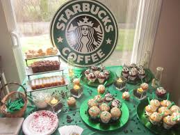 Treat Table Starbucks Birthday Party Starbucks Birthday Starbucks Party