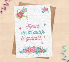 Ludivine, mathilde et pauline répondent présents pour que vous soyez super content de votre tu voudrais pas lui dire merci pour tout ça ? Carte A Planter Pour Cadeau Nounou Maitresse Atsem Carte De Remerciements Mimosa Chroma