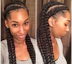 This short hairstyle is more manageable for women with straight hair. African Short Braid Hairstyle