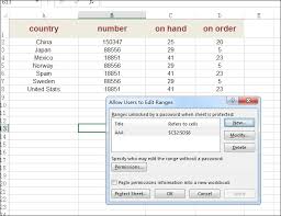 Allow Users To Edit Ranges For The Protected Excel Worksheet In C