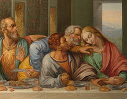 L'ultima cena) des italienischen malers leonardo da vinci, im dt. Leonardo Da Vinci Letztes Abendmahl Abendmahl Kopie Giampietrino