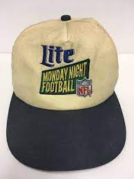 Vintage Miller Lite Beer Snapback Hat Cap Nfl Monday Night Football Nfl Ebay Monday Night Football Lite Beer Snapback Hats