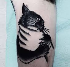 Black cat tattoos are the best tattoo ideas for girls. 44 Ideas Tattoo Old School Black And White Black Cat Tattoos White Tattoo Traditional Tattoo