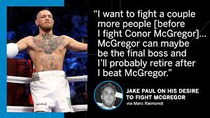 Youtuber jake paul was filmed trespassing inside a mall as a section of the police brutality protests footage of his presence at the mall has made its way to twitter, leading to swift condemnation of. Espn Ringside On Twitter Jake Paul Would Consider Retirement After Beating Final Boss Conor Mcgregor Via Marc Raimondi