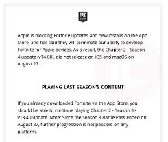 Fortnite season 4 will not be available on the apple app store. Fortnite Chapter 2 Season 4 V14 00 Update Blocked From Ios And Mac Iphone In Canada Blog