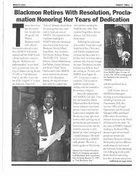 Blackmon Retires With Resolution, Procla mation Honoring Her Years of  Dedication