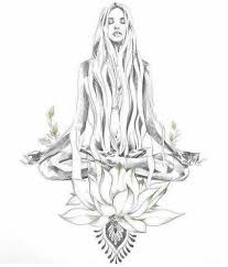 Yoga Girls Drawing Yoga Yoga Art Spiritual Art Drawings