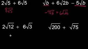 Simplify radical expressions involving like radicals. Adding And Subtracting Radicals Solutions Examples Videos Worksheets Activities