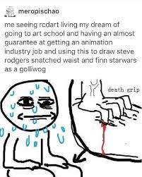 Find gifs with the latest and newest hashtags! Rcdart Is A Draws Rascist And Transphobic Caricatures Of Black And Trans People And We Need To Dispose Of Him Tumblr Funny Really Funny Artist Problems