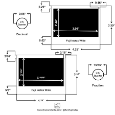 Fuji Instax Mini Photo Size In Fraction And Decimal Rent Cameras Buy Photo Guest Books And Film At Instantcamerarental Com Desain Grafis Desain Grafis