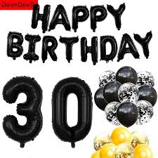 Here you should consider in advance how much idle time you have to expect and how your guests are on it. Gold Black 30th Birthday Balloons Air Confetti Baloon Photobooth Props Men Women Happy Birthday Party Decorations Adult 30 Years Party Diy Decorations Aliexpress