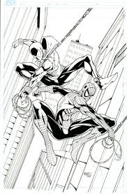 Spider Man And Scarlet Spider Inks Scarlet Spider Comic Art Inks