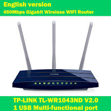 English Firmware Tp Link Tl Wr1043nd 450mbps 802 11n G B Gigabit Wireless Wifi Router Wi Fi Extender 3 5dbi Antenna Gigabit Router Wireless Wifi Router Tp Link