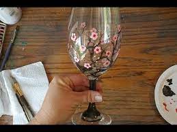 Youtube Glass Painting Designs Hand Painted Wine Glasses Glass Bottle Crafts