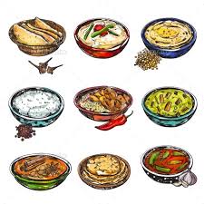 Indian Food Icon Set Food Icons Indian Food Recipes Food Illustration Art