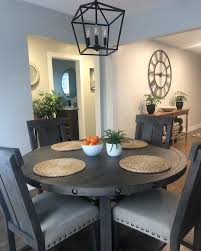 Jaxon 5 Piece Extension Round Dining Set With Wood Chairs Round Dining Room Table Round Dining Set Farmhouse Dining Set