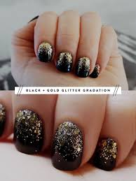 Black And Gold Glitter New Years Eve Nail Art Inspiration Black 04 Claws Black Nails Gold Nails New Years Eve Nails