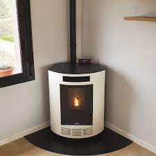 Langger serenity wood pellet stove, electric fireplace heater with smart controller,black. Bronpi Nina Corner Pellet Burner