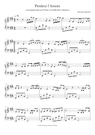 C perdere l'amore quando si fa sera. Perdere L Amore Sheet Music For Piano Solo Musescore Com