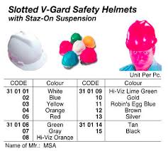 Each and every company has their own standards. Impa 310103 Slotted V Gard Safety Helmets With Staz On Suspension Yellow Color Offer Ots V Gard Helmet