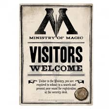 Each day, write your name and sign to say that. Harry Potter Tin Sign Ministry Of Magic The Shop That Must Not Be Named
