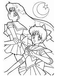 Sailor mars coloring pages are a fun way for kids of all ages to develop creativity, focus, motor skills and color recognition. Sailor Moon And Sailor Mars In Sailor Moon Anime Coloring Page Coloring Sky