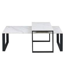 salontafel turi 2 stuks is marmer zwart de tafels hebben een afmeting van 37 5x115x55 en 45x69x40 cm de salonta koffietafel marmeren salontafels salontafel