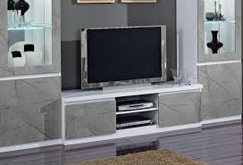 2 grandes niches pour votre matériel hifi, 2 portes avec poignées encastrées, et 2 étagères intérieures amovibles. Meuble Tv Plasma Roma Laque Blanc Marbre Gris Blanc Gris Marbre