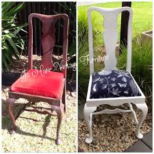 Before After Refurbished Vintage Queen Anne Style Chair Painted With Porters Chalk Emulsion Snow Whit Refurbished Chairs Printing On Fabric Paint Furniture