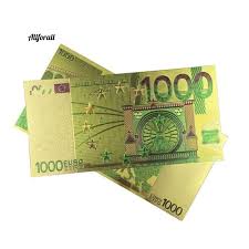 1000 bc, a year of the before christ era. 100 Stuck Lot Euro Banknoten 1000 Euro Gold Banknote In Vergoldetem Repl
