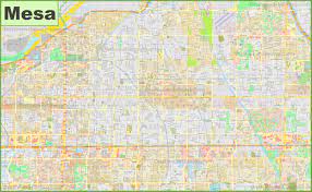 Street Map Of Mesa Az Large Detailed Map Of Mesa