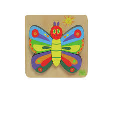 On monday, he ate through one apple. The World Of Eric Carle The Very Hungry Caterpillar Wooden Magnetic Clock Shape Sorter Kids Preferred