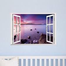 These images, taken from beach houses all around the world showcase some of best views seen from their windows. Home Decor Beach 3d Window View Removable Wall Sticker Vinyl Art Room Decal Decor Mural Decor Decals Stickers Vinyl Art