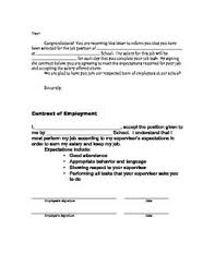 Student Job Contract For Classroom Or School Jobs Student Jobs School Jobs Student