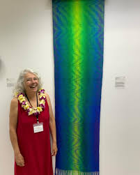 Making Waves, handwoven cotton @hawaiicraftsmen  #annualstatewideexhhibition2024 @downtownartcenter