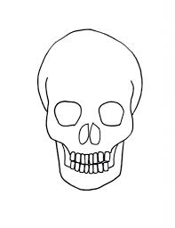 Since skeletons consist only of bones and they lack all human organs, we will draw space under the eyes, nose and smiling mouth. Easy Drawing Of Skeleton Head Novocom Top