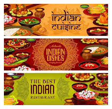 Indian Restaurant Authentic India Food Dishes Stock Vector Illustration Of Food Banner 165556724 India Food Food Dishes Dish Stock