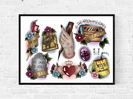 Buffy The Vampire Slayer Tattoo Flash Sheet Btvs Tattoo Etsy Slayer Tattoo Buffy The Vampire Tattoo Flash Sheet