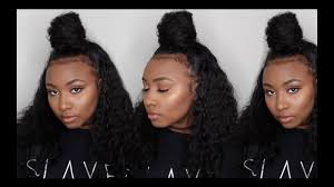 Once you've put half your hair up into a ponytail, split your hair down the middle right above your. Curly Half Up Half Down Hair Tutorial Highly Requested Youtube