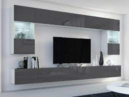 Was macht deine wohnwand modern? Kaufexpert Wohnwand Fox Grau Hochglanz Weiss Mediawand Medienwand Design Modern Led Beleuchtung Mdf Hochglanz Hangewand Hangeschrank Fox Tv Wand