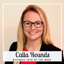 This week's #BusinessYoteoftheWeek is Calla Rounds! Calla is a senior  accounting major from Huron, South Dakota. This summer Calla completed an  internship with Sanford Health's corporate accounting department, where she  was able