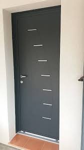 Porte entree alu gris anthracite. Porte D Entree Alu Sur Mesure Rocbaron Techni Renov